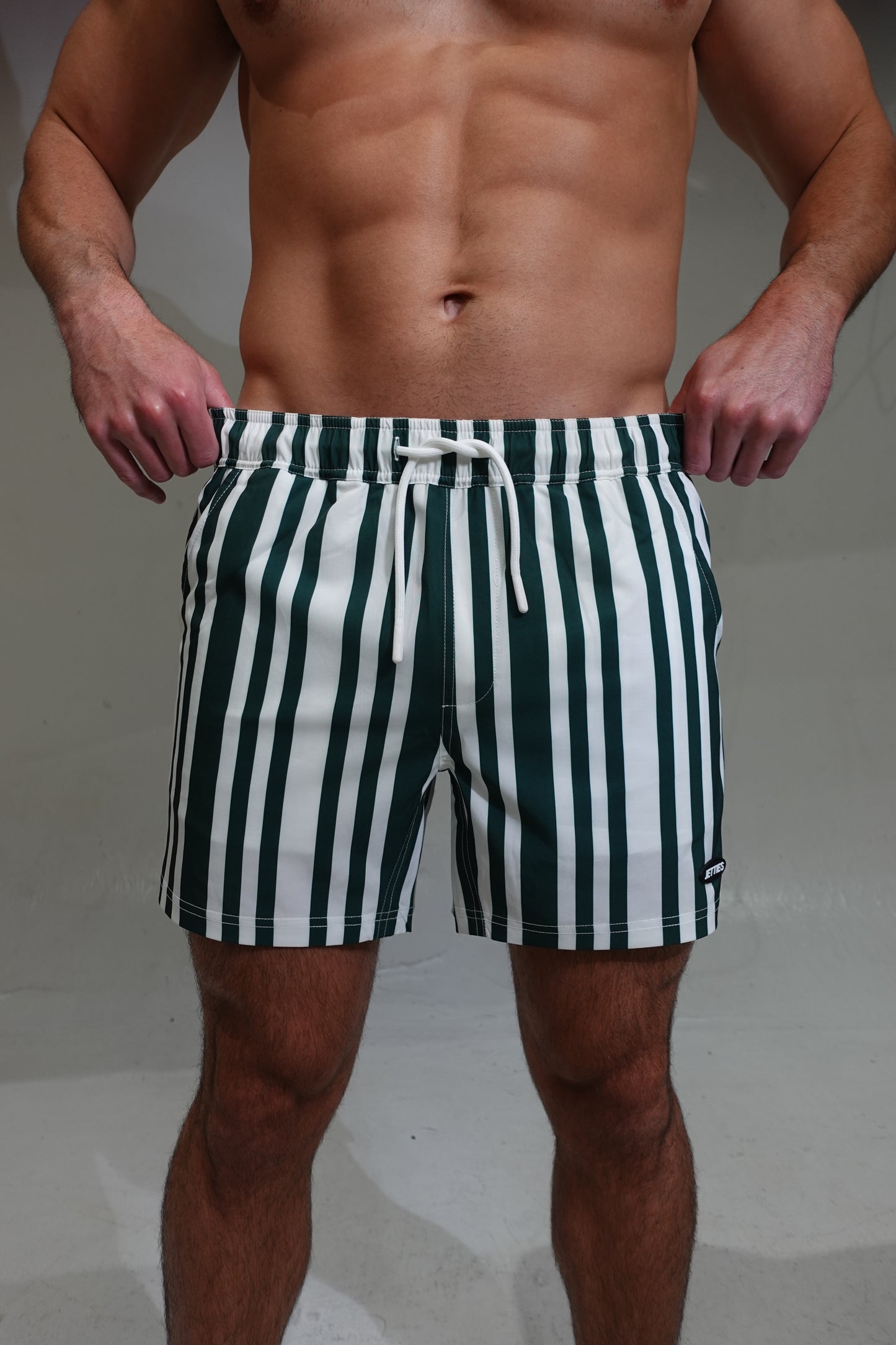 5 inch - Code Green Swim Short Front View