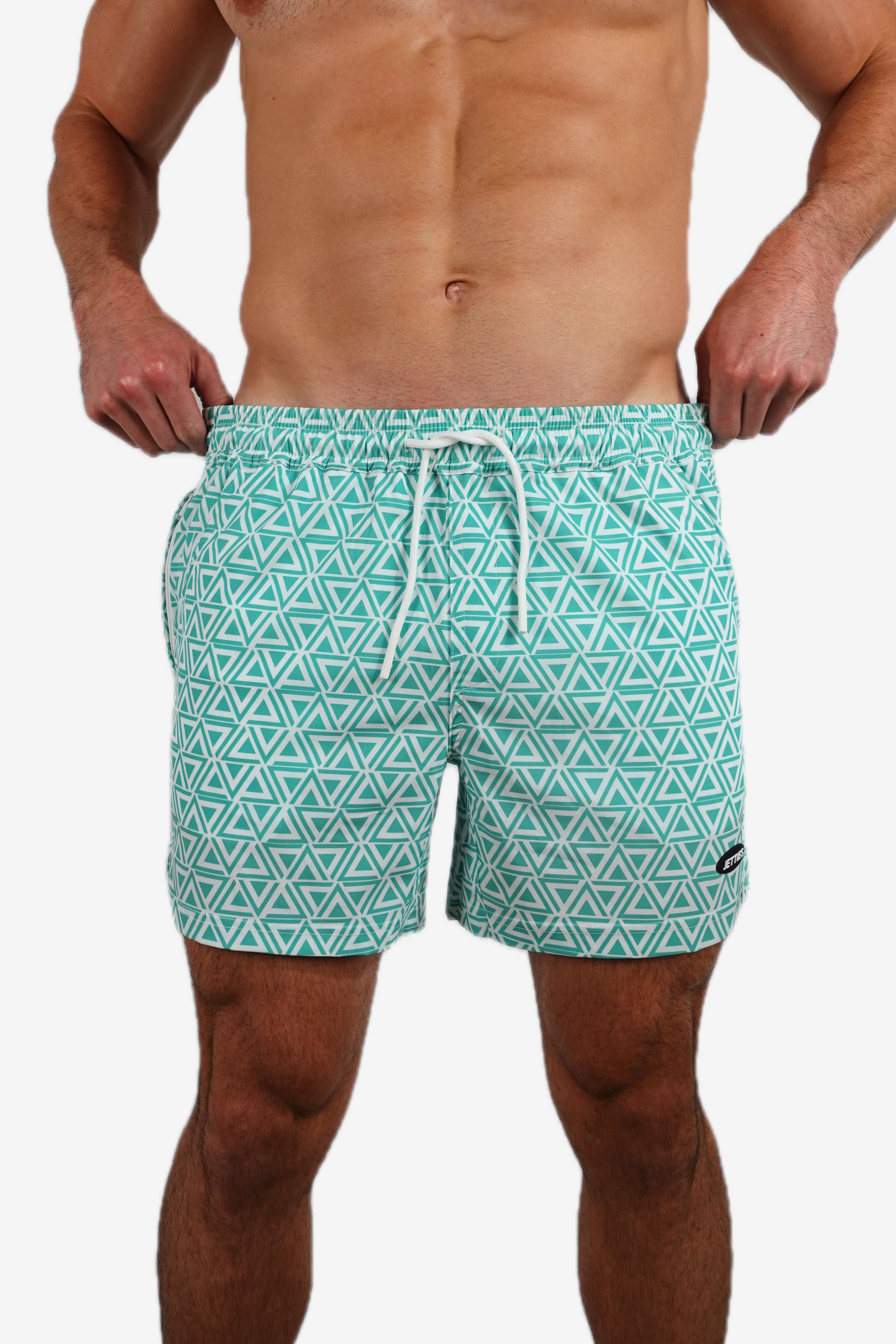 JETTIES Code Green – Athletic-Fit Men's Swim Shorts – Jetties