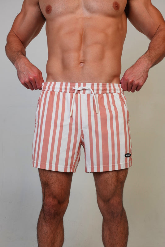 5 inch - Code Coral Swim Short Front View