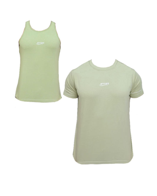 TEA TIME - MATCHA GREEN TANK & LOGO SHIRT BUNDLE