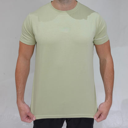 All Day Root Tee in matcha green, short-sleeve casual t-shirt, front view, JETTIES
