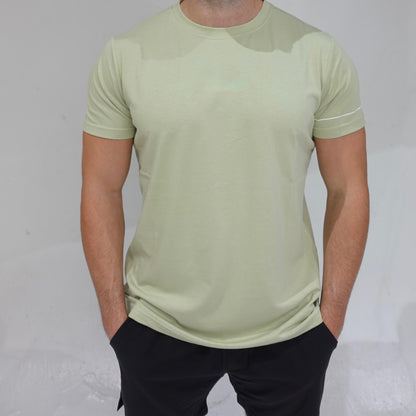 All Day Root Tee in matcha green, short-sleeve casual t-shirt, front view 2, JETTIES